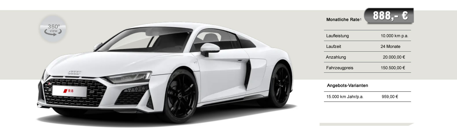 Audi R8 Coup V10 performance RWD