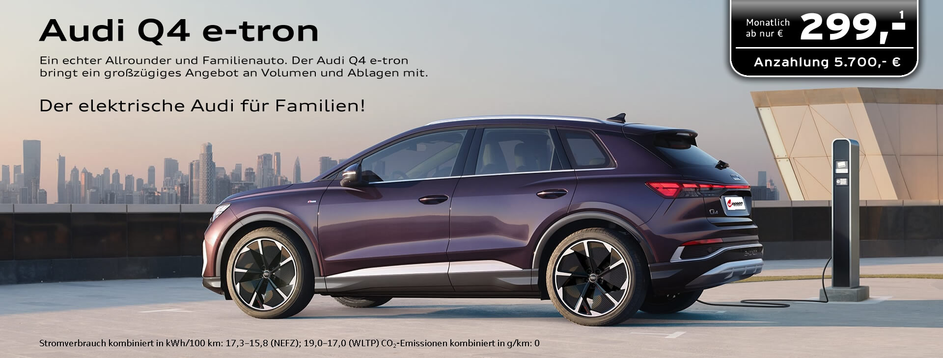 Der Audi Q4 e-tron als Firmenwagen